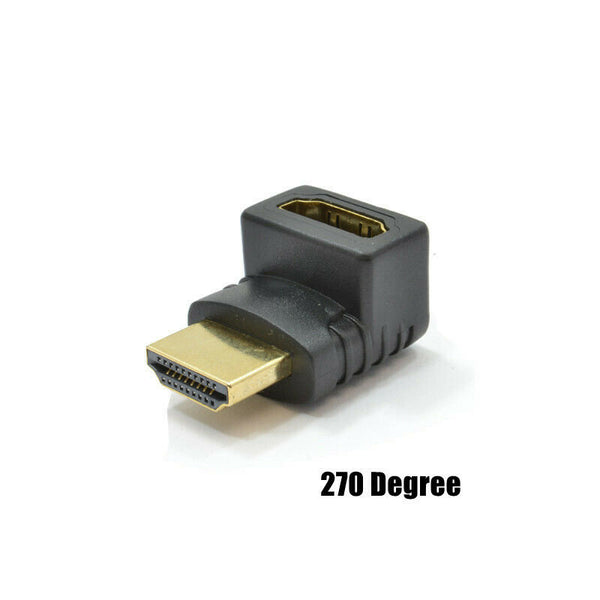 HDMI Female to Female to Male 90 Degree Angle Vertical Adapter Connector Joiner