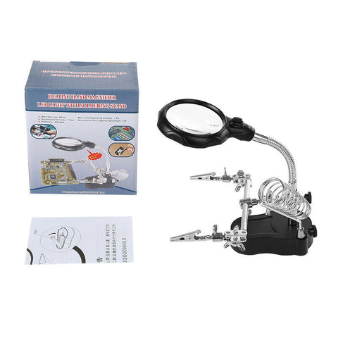 Soldering Station Stand Magnifier with LED