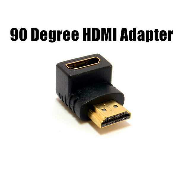HDMI Female to Female to Male 90 Degree Angle Vertical Adapter Connector Joiner