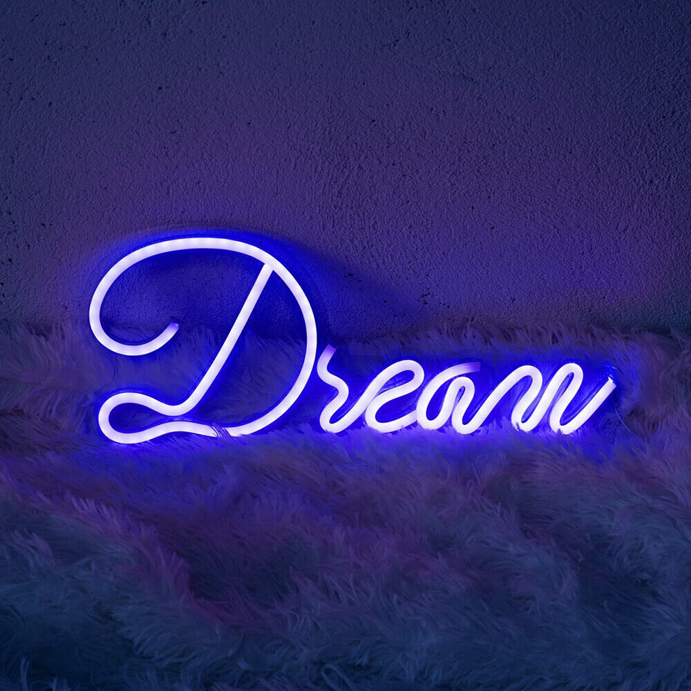Dream LED Sign Neon Light Dream Blue or Pink USB Powered