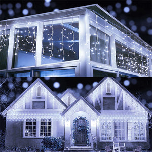 10M Led Icicle Fairy Lights 8 Modes Joinable 75 Drops