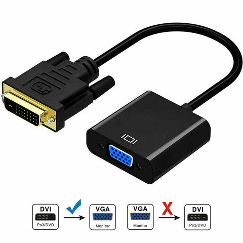DVI-D 24+1 Pin Male to VGA 15Pin Female Active Cable Adapter Converter 1080P OZ