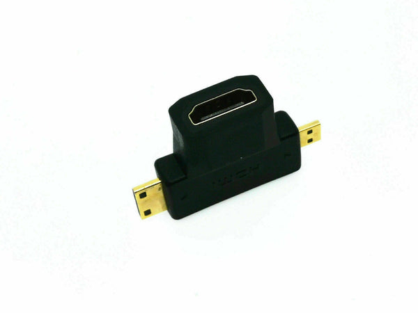 3 in 1 HDMI v1.4 Female to Mini And Micro HDMI Adapter Converter Connector 4K