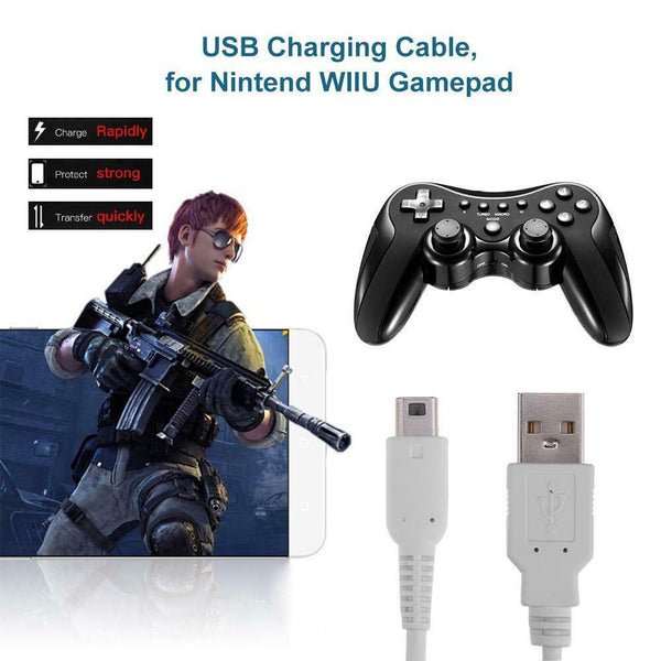 3m Nintend WIIU Gamepad USB Charging Cable Data Power Charger Wire Battery Charger
