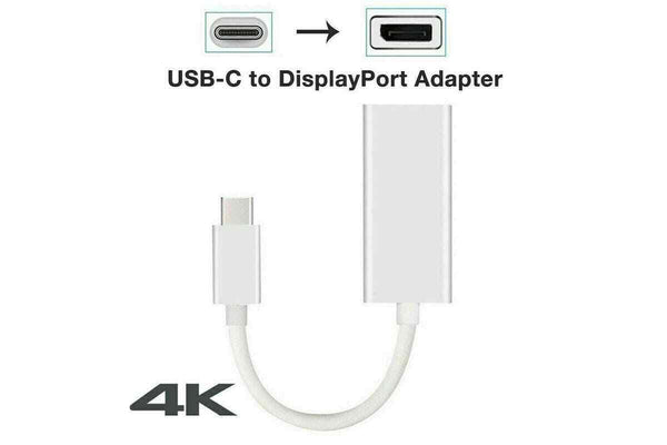 Type C to Display Port Female DP 4K Video Adapter