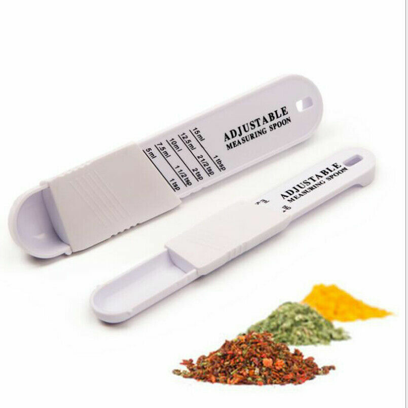 2pcs/set Adjustable Measuring Spoon with Scale Tool