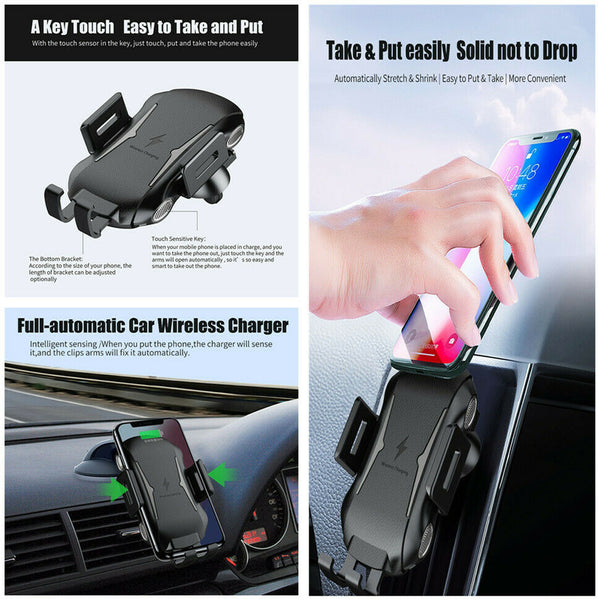 Air vent Wireless Full-automatic Car Charging Fast Charger &Mount Phone Holder