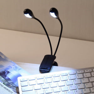 Double Arm USB Book Light Lamp PC Pros