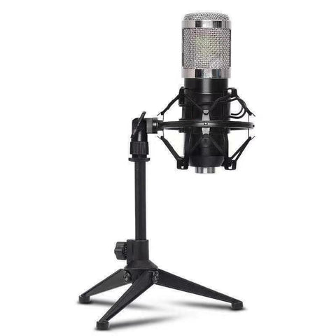 3.5mm Studio Recording Condenser Microphone w/ Shock Mount Table Stand