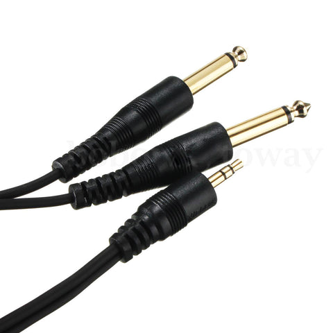 1M 1.5M 3.5mm Stereo to 2x 6.35mm MONO Audio Cable SE5
