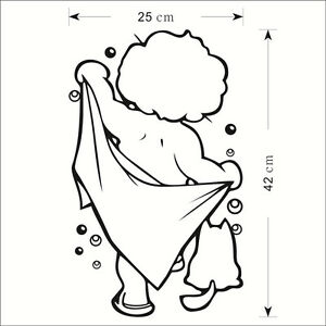 G008 Showering Child Wall Stickers