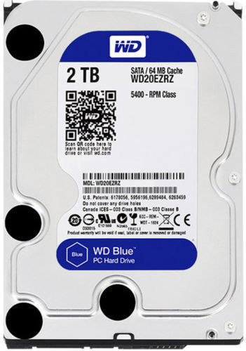 WD Blue 2TB 5400RPM 3.5" Hard Drive HDD for PC Pros CCTV