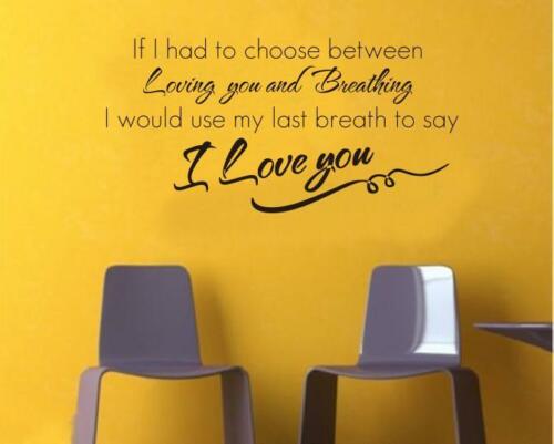 F007 "Breath and Loving You" Wall Stickers