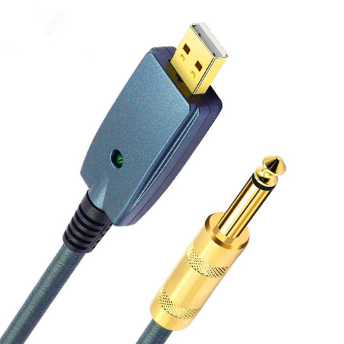 3m USB to 6.35mm Mono Male Electic Guitar Jack Plug Audio Cable