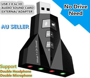 USB 2.0 to 3D AUDIO EXTERNAL ADAPTER