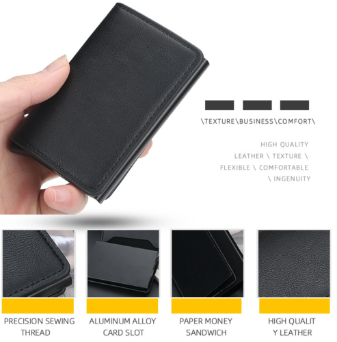 RFID Blocking Genuine Leather Wallet Gadgets