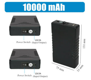 Portable DC 12V 5500mAh/10000mAh Lithium rechargeable Battery Pack 5.5X2.1mm