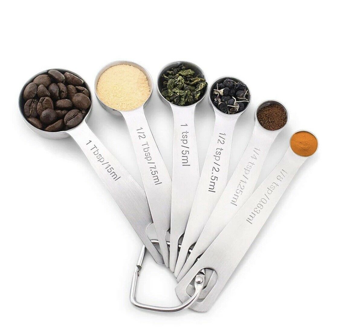 6 Pcs/set Measuring Spoon Set Premium stainless steel kitchen utensils Measure