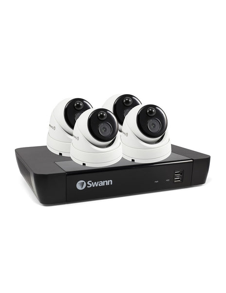 Swann Master-Series 4K Upscale 8Ch 876804D NVR 2TB 4x NHD-876 Domes CCTV system