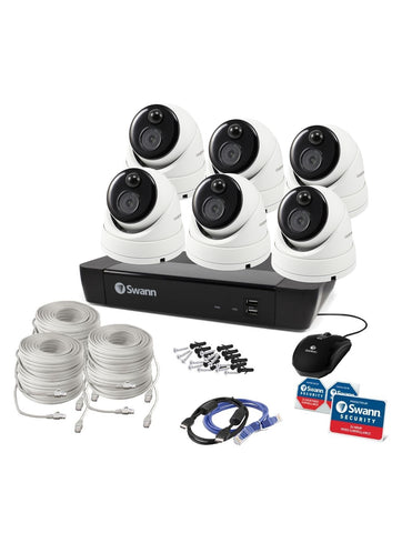 Swann Master-Series 8CH 4K Upscale W/ 2TB HDD 6x Dome Capture Audio CCTV System