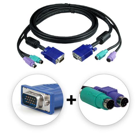 1.5 Metre VGA + PS/2 KVM Cable